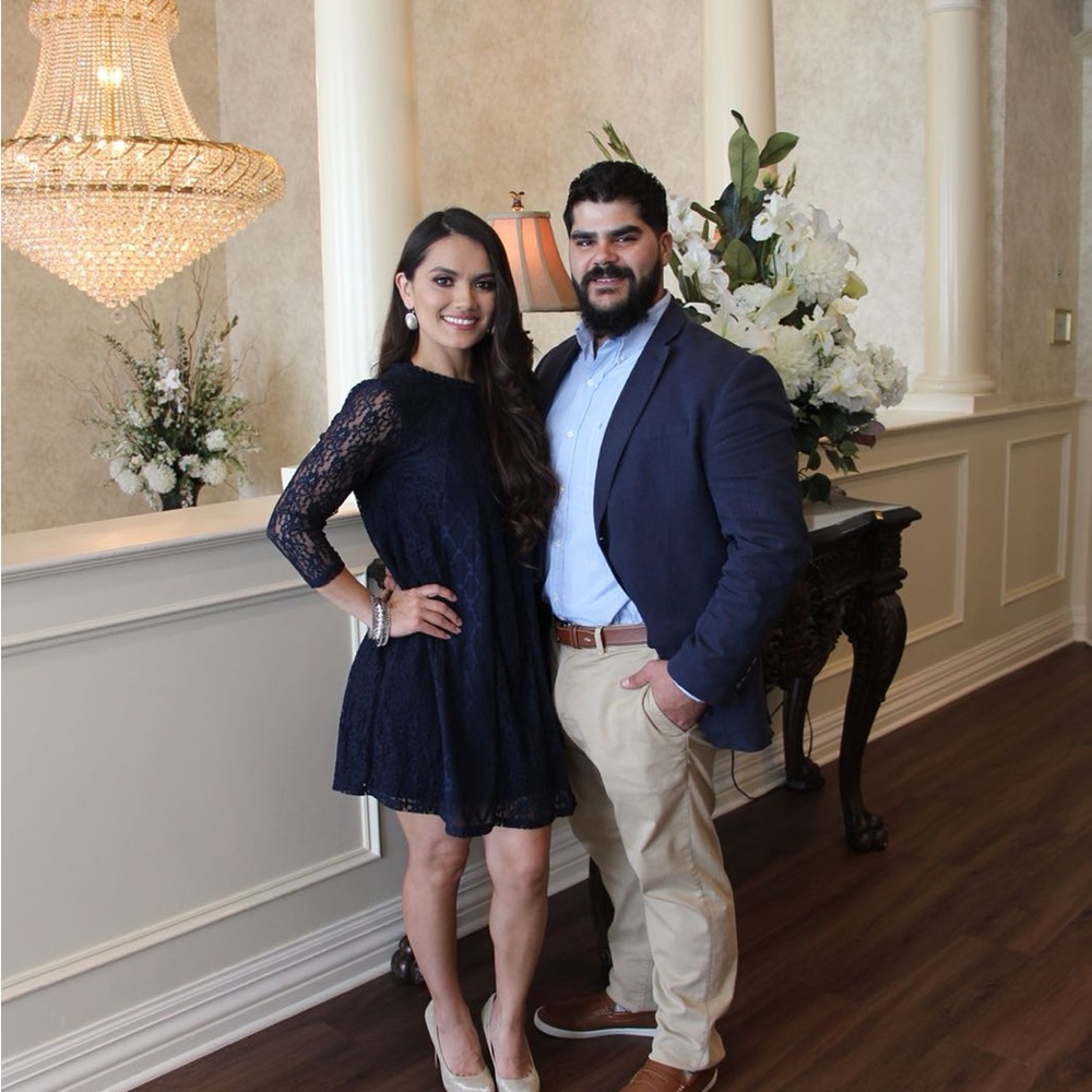 As U Wish Navy Lace Dress